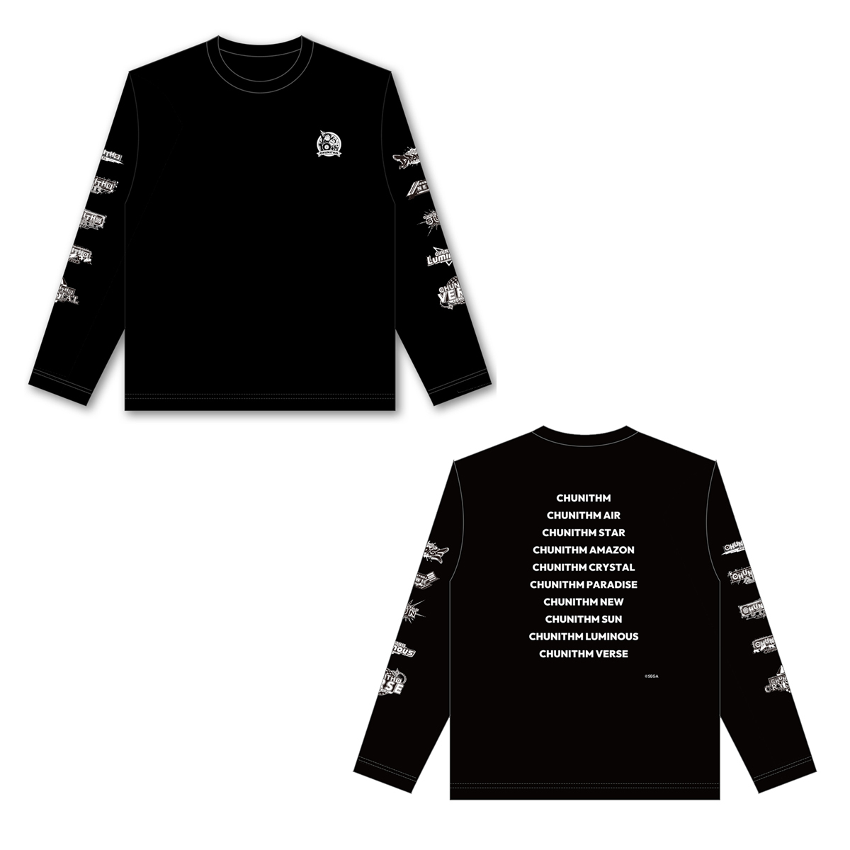 歴代Ver.デザイン ロングTシャツ | CHUNITHM10周年記念グッズ